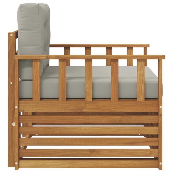 vidaXL Set vanjskih sofa Čvrsto drvo akacije i poliester Prirodna