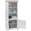 vidaXL Highboard Bijelo 74 x 38 x 170 cm Čvrsto borovo drvo