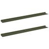 vidaXL Lebdeća polica 2 pcs Maslinasto zelena 100 x 9 x 2,5 cm Čelik