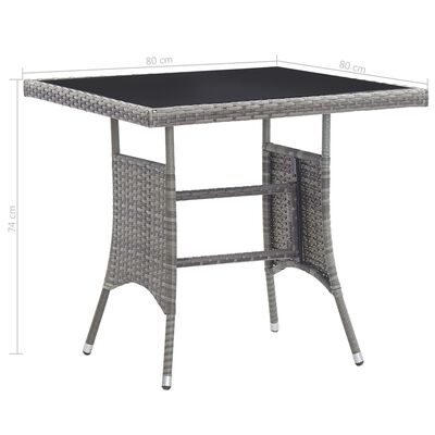 vidaXL Vrtni stol antracit 80 x 80 x 74 cm od poliratana