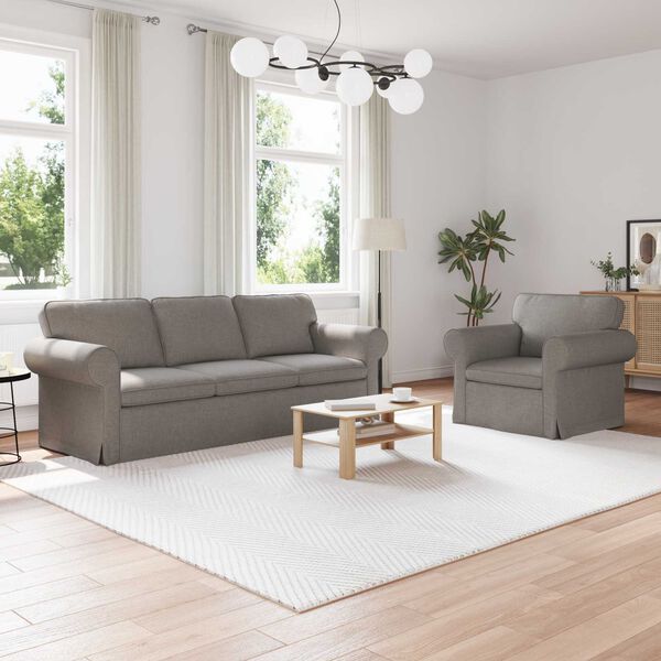 vidaXL Sofa 180cm 2 pcs Sivo-smeđa Metal