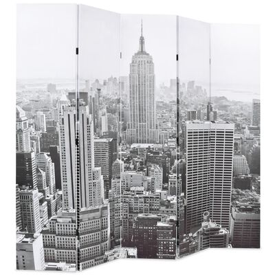vidaXL Sklopiva sobna pregrada sa slikom New Yorka danju 200 x 170 cm