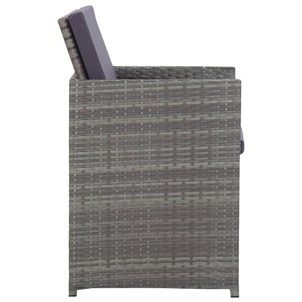 vidaXL 5-dijelni vrtni blagovaonski set poliratan i bagremovo drvo