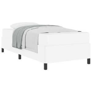 vidaXL Krevetna konstrukcija s madracem Bijelo 80 x 200 cm tkanina