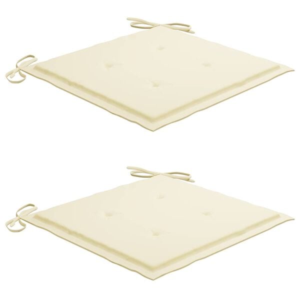 vidaXL Sklopive vrtne stolice s jastucima 2 kom masivno bagremovo drvo