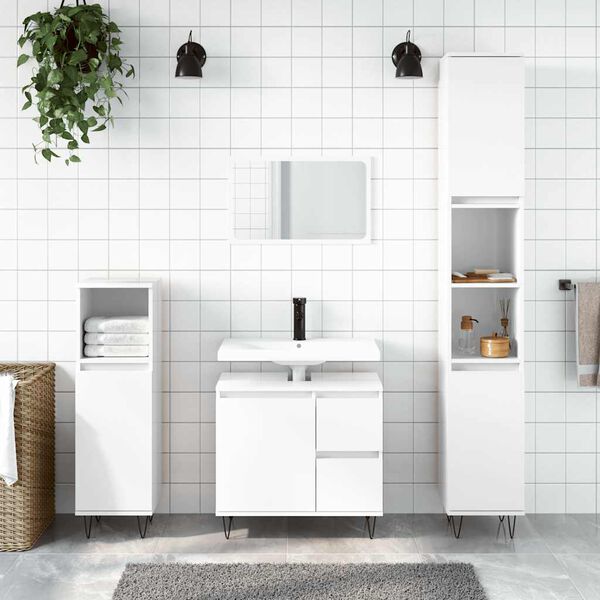 vidaXL Kupaonski ormarić sjajni bijeli 65x33x60 cm konstruirano drvo