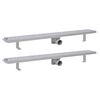 vidaXL Linearni odvod za tu&scaron; 2 kom s kružićima 930 x 140 mm čelik