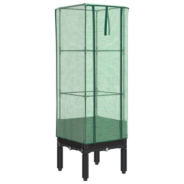 vidaXL Povišena gredica s pokrovom za staklenik 40 x 40 x 140 cm