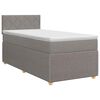vidaXL Boxspring krevet s madracem Sivosmeđa 90 x 200 cm Tkanina