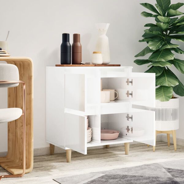 vidaXL Komoda sjajna bijela 60 x 35 x 70 cm od konstruiranog drva