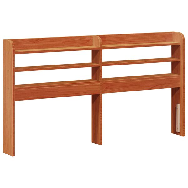 vidaXL Krevetna konstrukcija 2 pcs Vosak smeđa Čvrsto borovo drvo