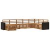 vidaXL Set vanjskih sofa 8 pcs Prirodna Čvrsto drvo akacije