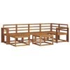 vidaXL Set vanjskih sofa 7 pcs Prirodna Čvrsto drvo akacije