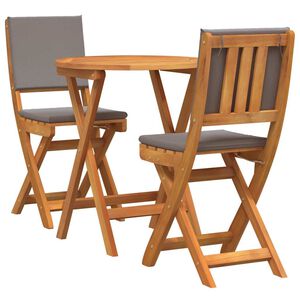 vidaXL Bistro set 3 kom. Prirodna nafta Čvrsto drvo akacije