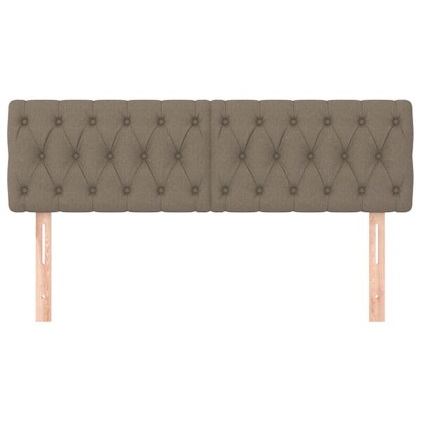 vidaXL Uzglavlja 2 kom smeđesivi 80x7x78/88 cm od tkanine