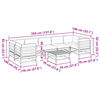 vidaXL 8-dijelni set vrtnih sofa s jastucima masivno drvo duglazije