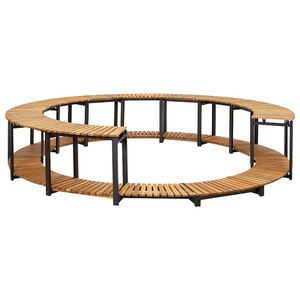 vidaXL Ograda za vruću kupku 273 x 53 cm od masivnog bagremovog drva