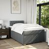 vidaXL Krevet box spring s madracem tamnosivi 120 x 190 cm tkanina