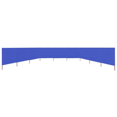 vidaXL Vjetrobran s 9 panela od tkanine 1200 x 120 cm azurno plavi