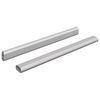 vidaXL Cijev za ormar 2 kom. Srebrno 316 x 15 x 29 mm