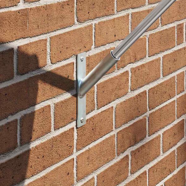 vidaXL Držač zastave Srebrno 15 x 3 cm Čelik