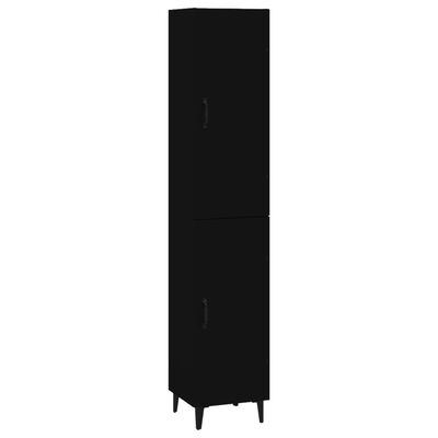 vidaXL Visoka komoda crna 34,5 x 34 x 180 cm od konstruiranog drva
