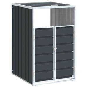vidaXL Spremi&scaron;te za jednu kantu za otpad antracit 72x81x115 cm čelično