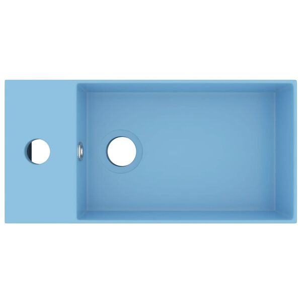 vidaXL Kupaonski umivaonik keramički svjetloplavi