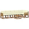 vidaXL Set vanjskih sofa 7 kom. Prirodna i krem