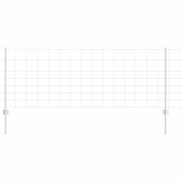 vidaXL Ograda s postovima Srebrno 0,8 x 25 m Čelik