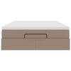 vidaXL Okvir kreveta s madracem cappuccina 140x200cm umjetna koža