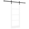 vidaXL Klizna vrata ORKDAL Bijela i crna 83 x 202 cm