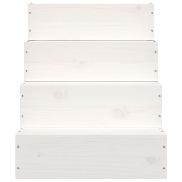 vidaXL Stepenice za kućne ljubimce bijele 40 x 49 x 47 cm od borovine