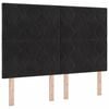vidaXL LED glava kreveta Crna 144 cm Bar&scaron;un