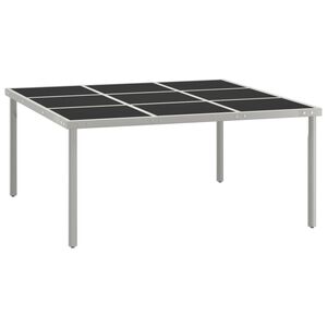 vidaXL Vrtni blagovaonski stol 170 x 170 x 74,5 cm od stakla i čelika