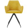 vidaXL Blagovaonske stolice 2 kom žute baršunaste