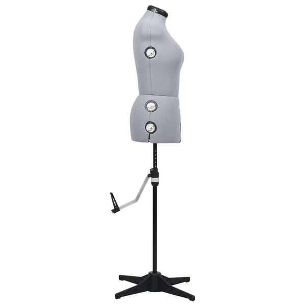 vidaXL Podesiva krojačka lutka ženska siva M veličina 40 - 46