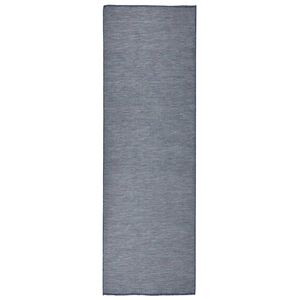 vidaXL Vanjski tepih ravnog tkanja 80 x 250 cm plavi