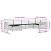 vidaXL Set vanjskih sofa 6 pcs Prirodna