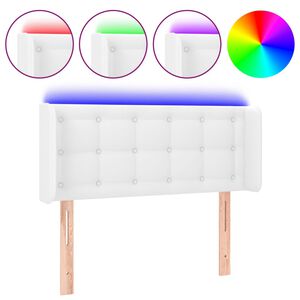 vidaXL LED uzglavlje bijelo 83x16x78/88 cm od umjetne kože