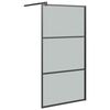 vidaXL Tu&scaron; ekrani Crna 115 x 195 cm Staklo i aluminij