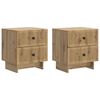 vidaXL Noćni ormar s ladicama 2 pcs Hrast artisan 43 x 34,5 x 47,5 cm