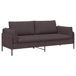 vidaXL Sofa za 3 osobe Tamno smeđa 222 x 81 x 89 cm Tkanina