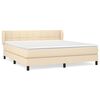vidaXL Krevet s oprugama i madracem krem 160x200 cm od tkanine