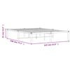 vidaXL Metalni okvir za krevet crni 135x190 cm
