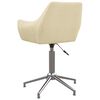 vidaXL Okretna blagovaonska stolica od tkanine krem