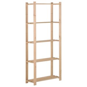 vidaXL Stalak za pohranu s 5 razina 80x28,5x170 cm od masivne borovine