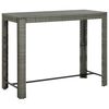 vidaXL Vrtni barski stol sivi 140,5 x 60,5 x 110,5 cm od poliratana