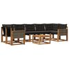 vidaXL Set vanjskih sofa 8 kom. Prirodna i crna
