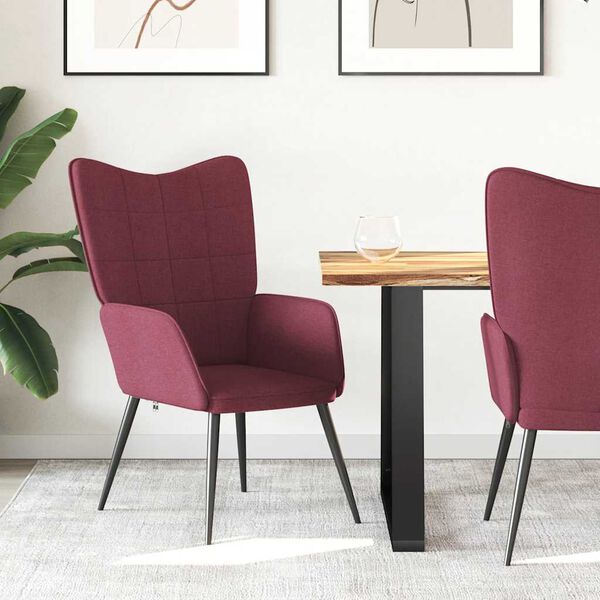 vidaXL Stolica za opu&scaron;tanje crvena boja vina od tkanine